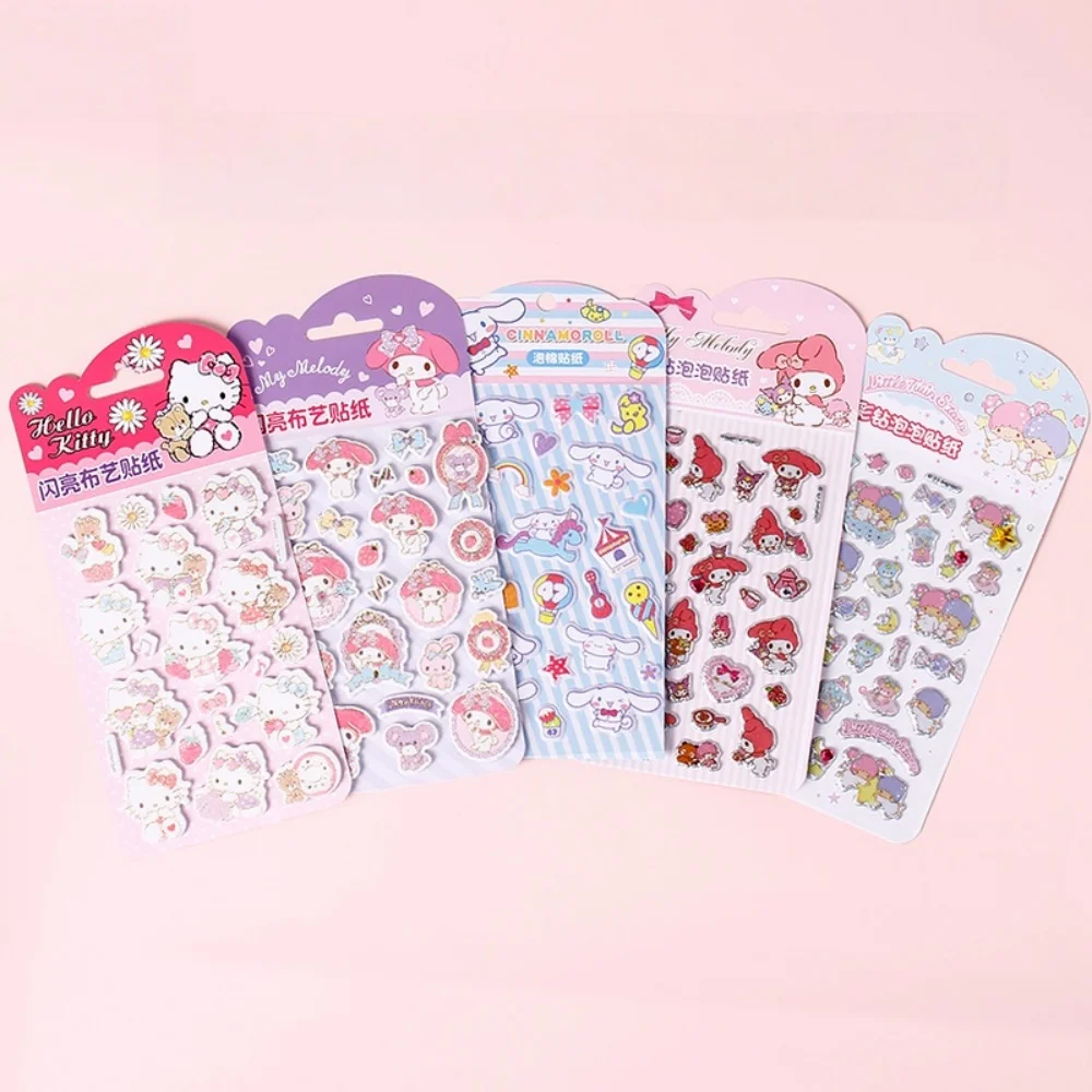 Echte Sanrio Stickers Hello Kuromi Decals Decoratie Plakboek Koffer Bagage Motorfietsen Fiets Waterdichte Graffiti Sticker