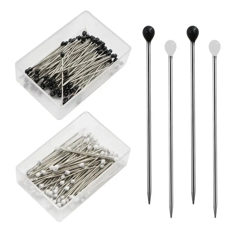 100Pcs 38mm Sewing Pins Plastic Ball Multicolor Head Pins Straight Quilting Heads Pins DIY Crafts Sewing Fabric