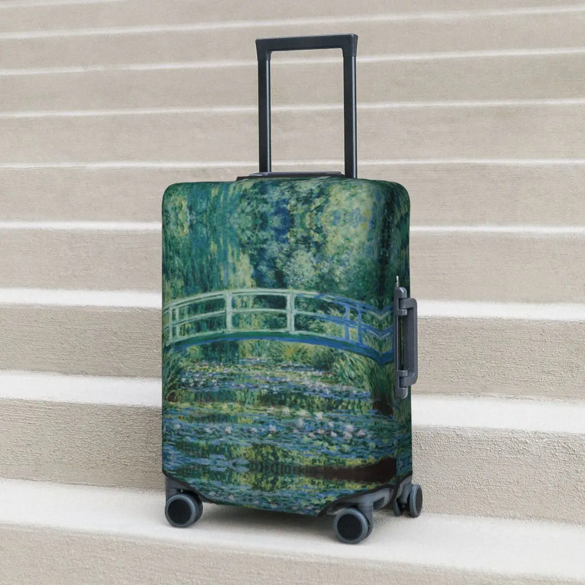 

Claude Monet Suitcase Cover Water Lilies Practical Business Protector Luggage Supplies Vacation
