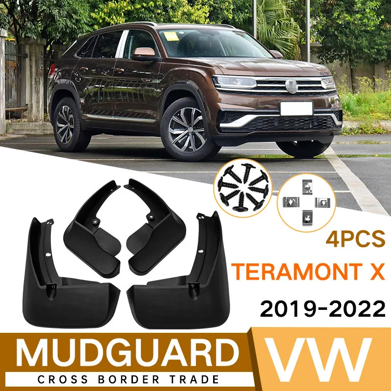 

For Volkswagen Teramont x 2019-2022 black car mudguard Reduce dust Resist tire dirt car accessories tools