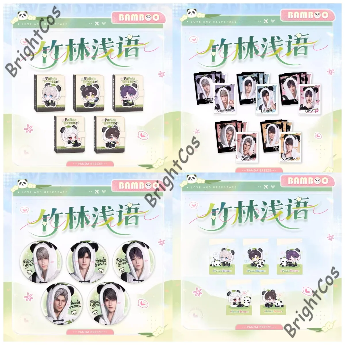 

[Official Merch] Love and Deepspace Bamboo Panda Breeze Xavier Zayne Rafayel Sylus Caleb Card Album Polaroid Tinplate Badge