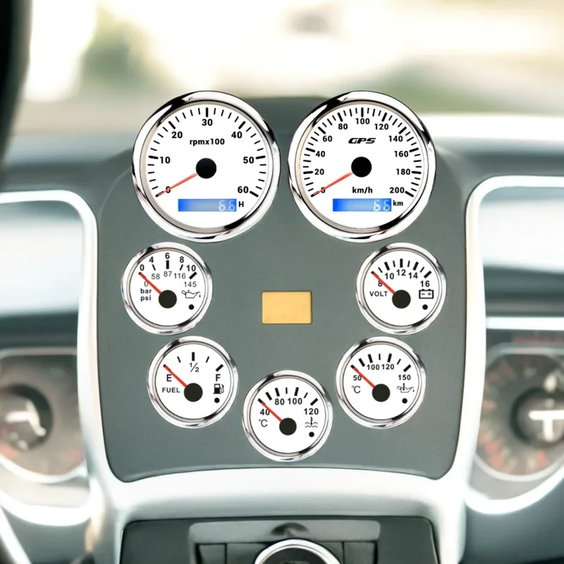 

Pusang modified instrument central control LCD clock dial speedometer speed oil level voltage oil pressure water temperature can