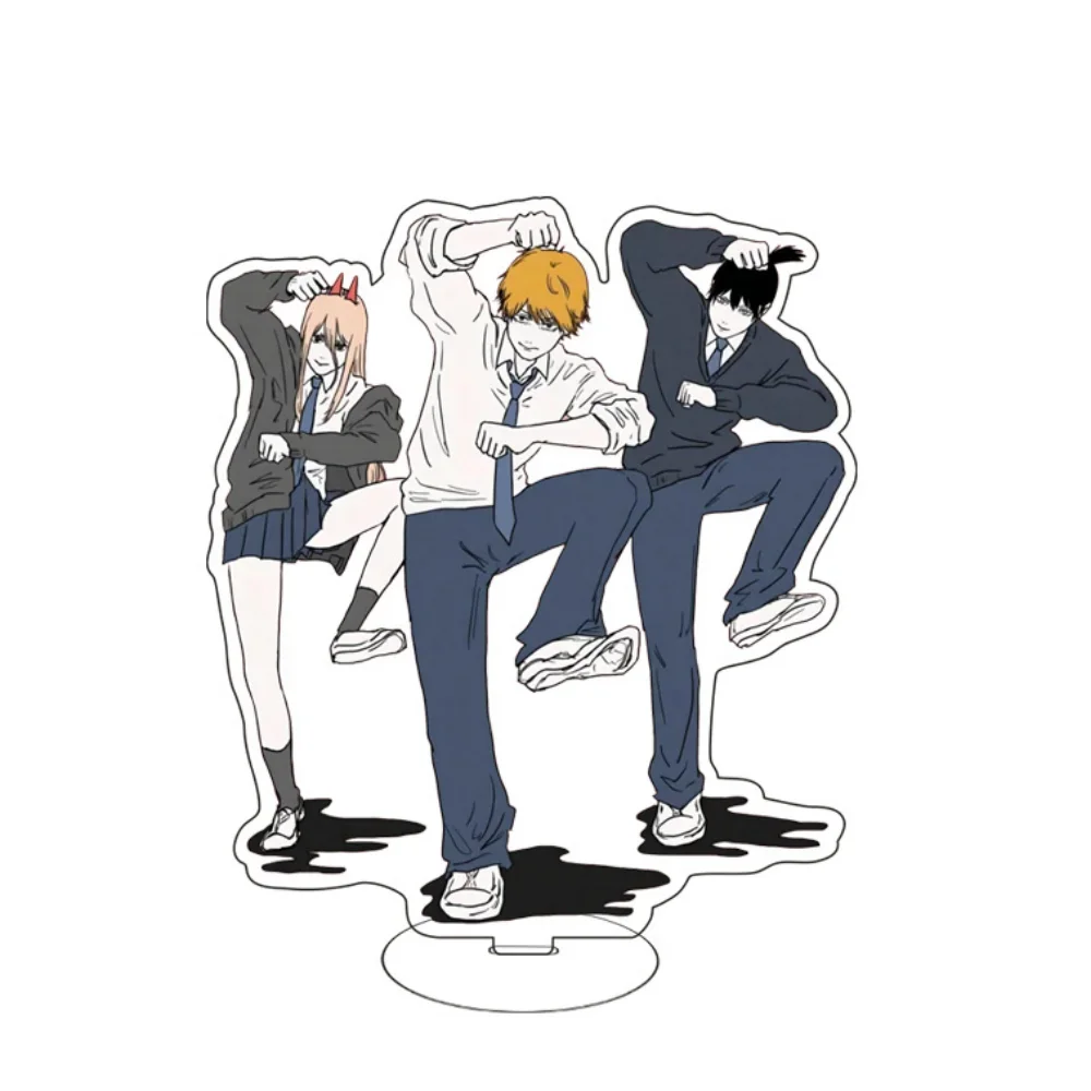 Anime Figure Chainsaw Man, Denji Makima, Pochita Power Model, Cute Acrylic Stand, Model Plate, Desk Decor, Standing for Friends,