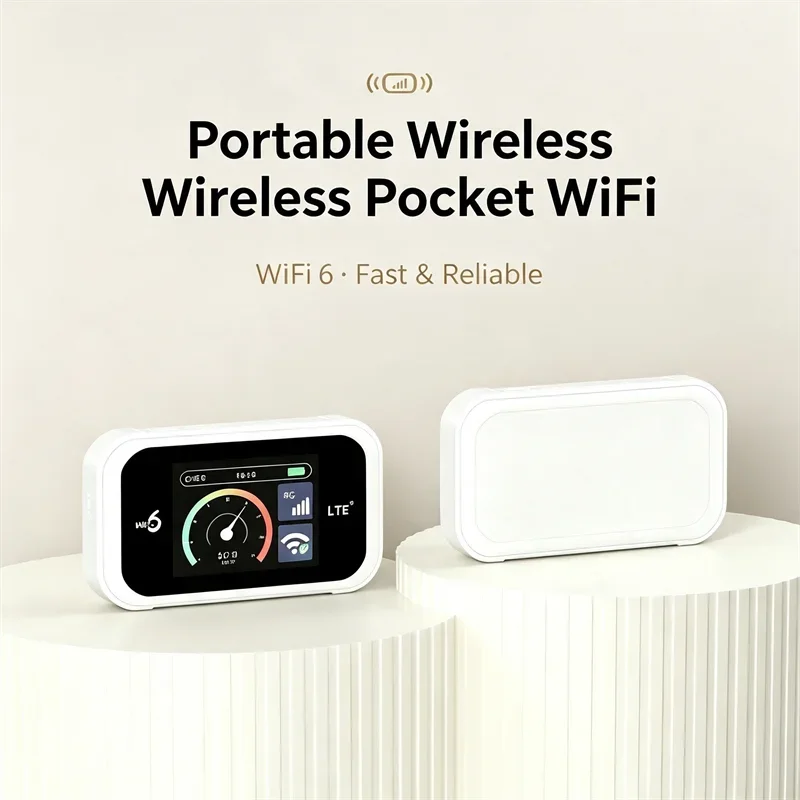 TIANJIE 4G Sim Card Router Dual SIM Unlocked Pocket Travel WiFi 6 Modem Lte  2500mAh Portable Wireless Network Adapter Hotspot