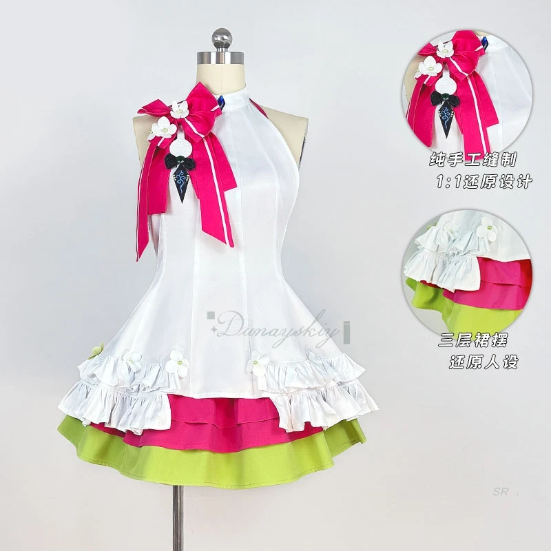 

Игра Wuthering Waves Карлатта Монтелли Косплей disfraz Парик Полный комплект Аксессуары для галстука-бабочки Женское платье Хэллоуин Карнавал