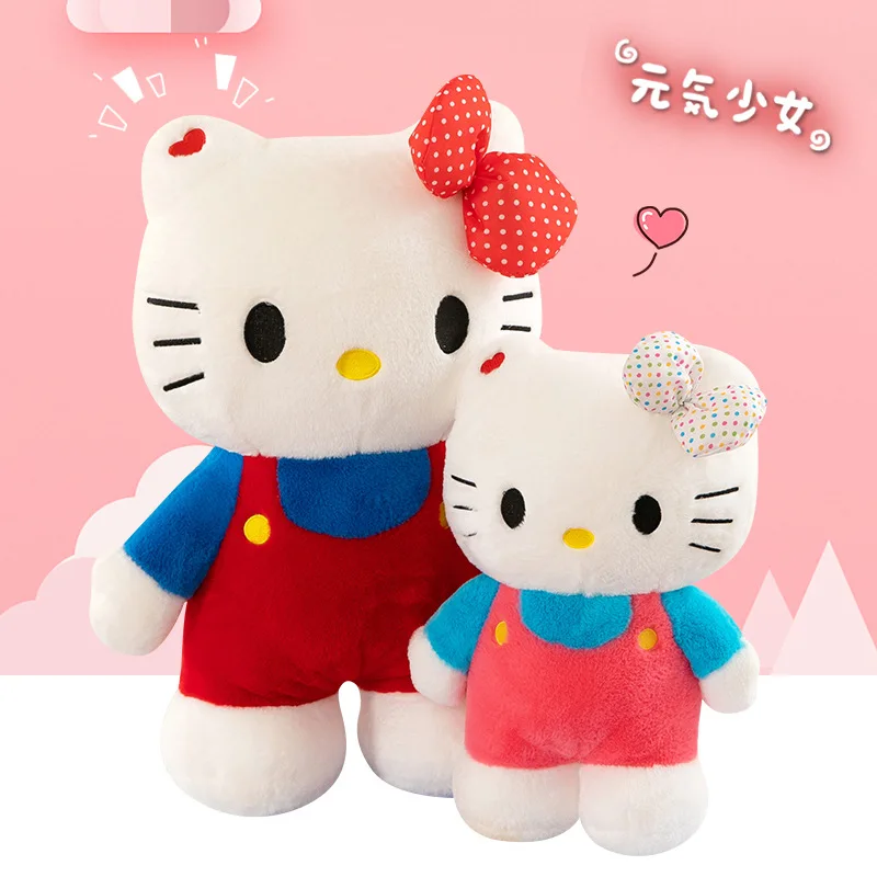 

2024 Sanrio милая кукла в стиле Hellokitty, ткань, кукла, украшение для кровати для девочки, подарок на День святого Валентина для девушки, оптовая продажа