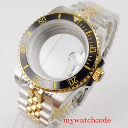 200M Waterproof Two Tone Silver Gold Watch Case for NH34 NH35 NH36 NH70 NH72 ETA2824 PT5000 MIYOTA DG MINGZHU 904L Band Nologo