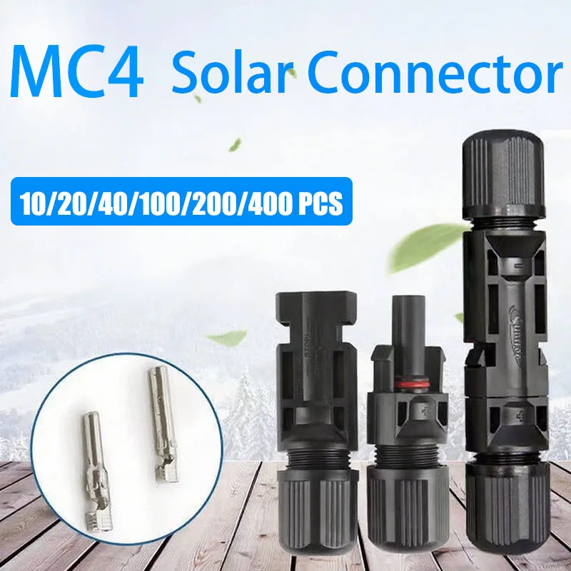

10/20/40/100/200/400Pcs Photovoltaic Solar Connector kit 1000V 30A connectors for solar panels PV/MC 2.5/4/6mm²