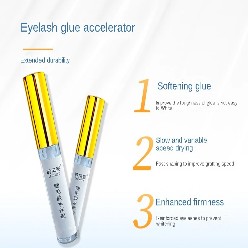 Eyelashes Extension Glue Accelerator Volume Eyelash Grafting Companion Pretreatment Glue Fast Drying Duration 50% UP