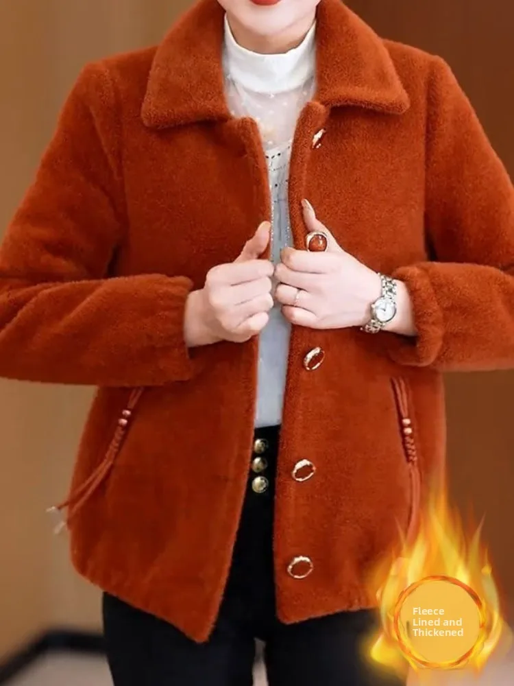 

Утепленное женское пальто из хлопка для женщин среднего возраста, модное, теплое, свободного кроя, однобортное, для повседневной носки