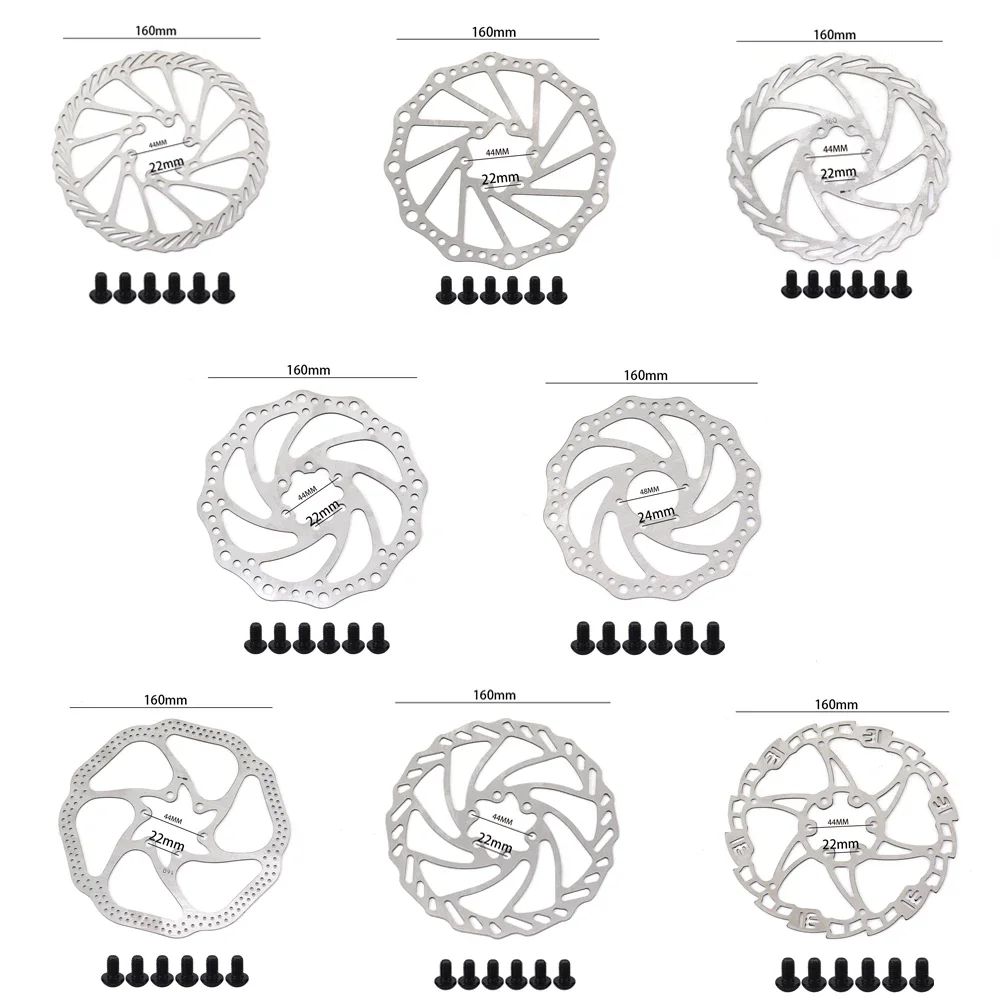 Bicycle Disc Brake Rotor 160mm Hydraulic Brake Rotors High Strength Stainless Steel MTB Rotor Mountain Bike Parts