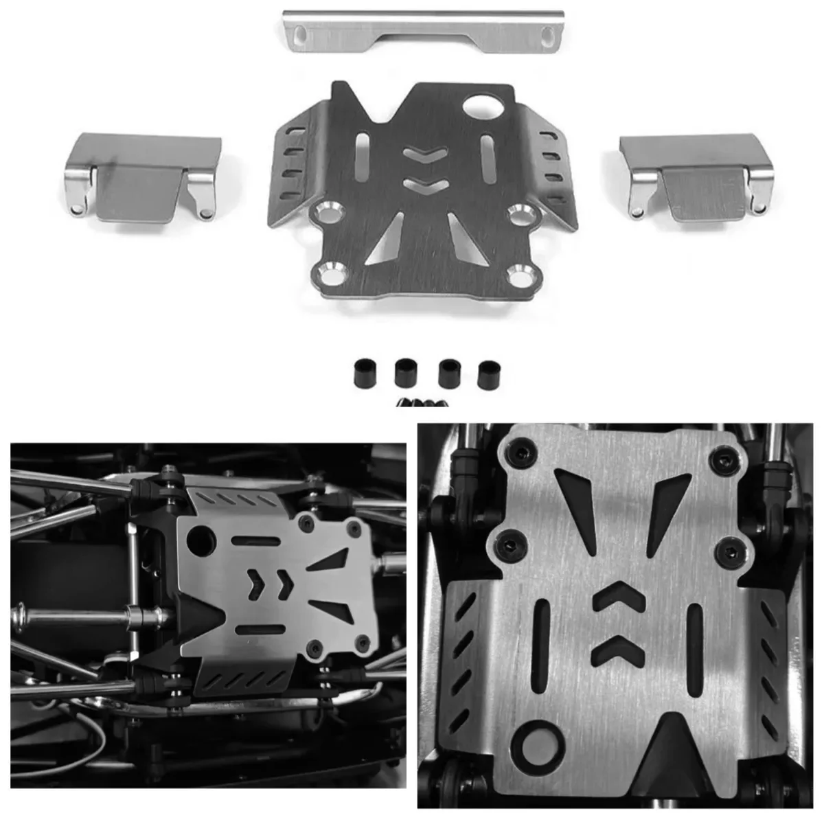 

For MJX HYPER GO 1/12 H12Y H12Y+Remote Control Car Upgrade Accessories Non Destructive Installation 304 Chassis Armor