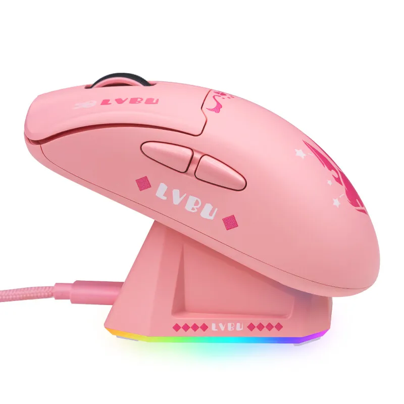 Imagem -03 - Mouse sem Fio com Base de Carregamento Rgb Mode Gaming Sensor Peso Leve pc Gamer Esports Mouse Personalizado Paw3395 Valkyrie-m1