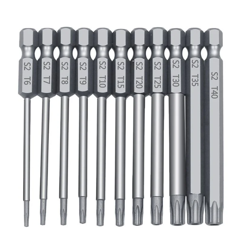 Security Bit Set Tamper Proof Screwdriver Drill Bit Screw Driver Bits Torx Flat Head 1/4" Hex Driver Bits