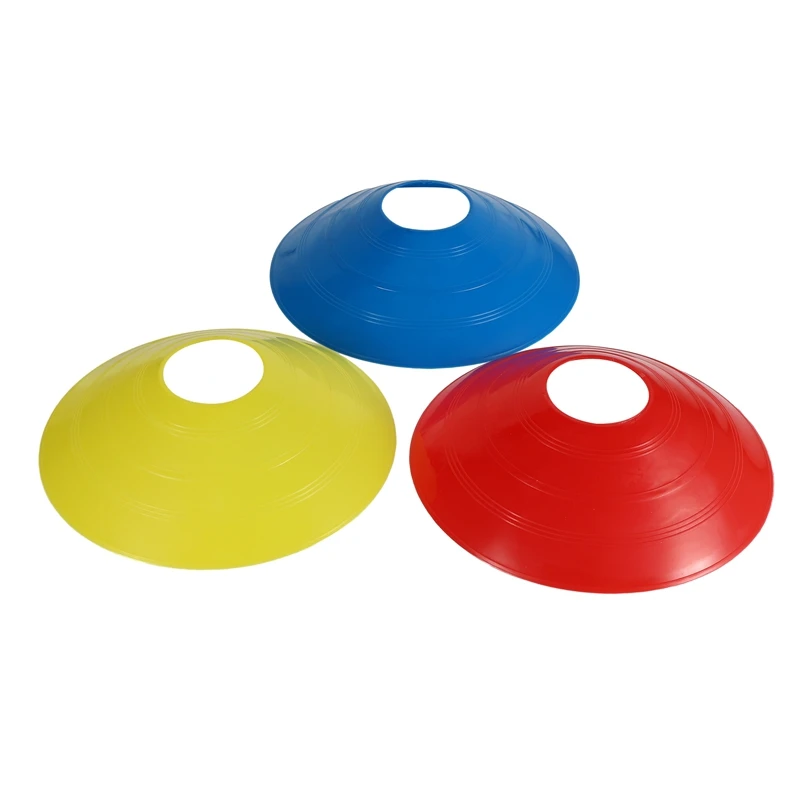 10Pcs Soccer Disc Cone Set Football Agility Training Saucer Cones Marker Discs Multi Sport Training Space Cones Accessories