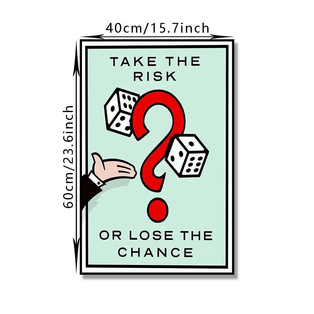 احتكار المليونير المال قماش اللوحة الزخرفية تحفيزية إقتباس ملصق فني الكرتون الشكل جدارية ديكور جدران المنزل الصورة