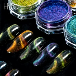 HNDO 2023 New 9D Cat Eye Magnetic Powder Nail Glitter for Gel Polish Professional Manicure Design DIY Colorful Pigment Dust
