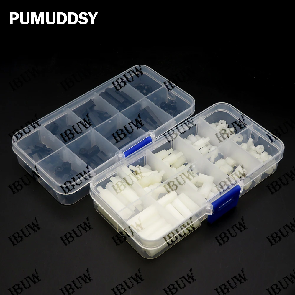 

Набор из 120 нейлоновых шайб-спейсеров M3 (белые и черные) для электроники и DIY-проектов