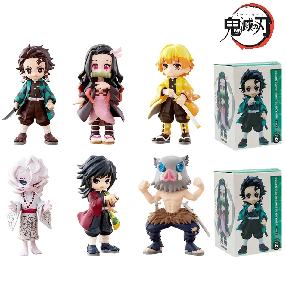 Demon Slayer Tanjiro Kamado Nezuko figura de dibujos animados de Anime caja ciega estatua personalizada creativa modelo ornamento caja de regalos sorpresa