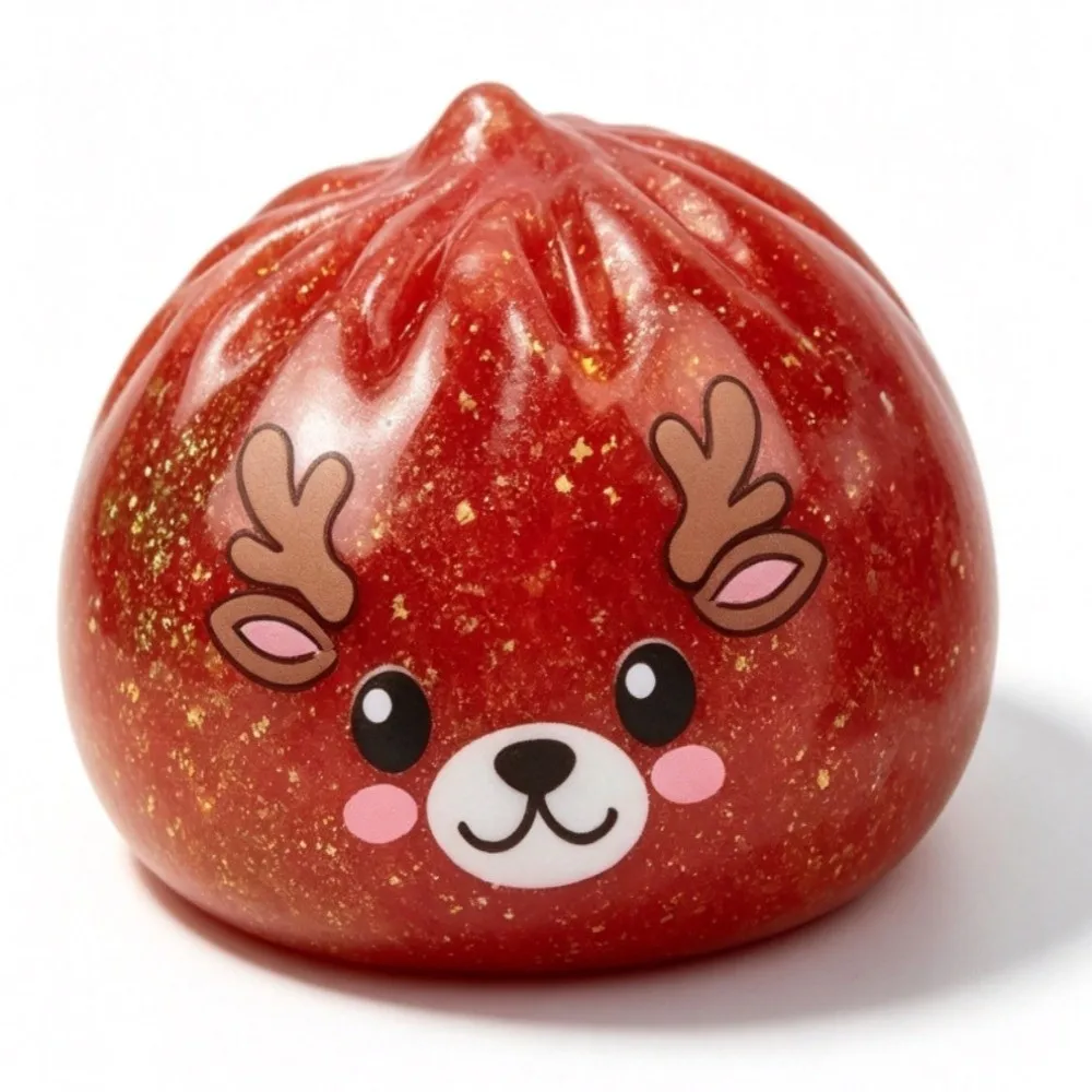 New Christmas Theme Pinch Dumpling TPR Snowman Elk Slow Rebound Santa Claus Stress Relief Squeeze Baozi Holiday Gift