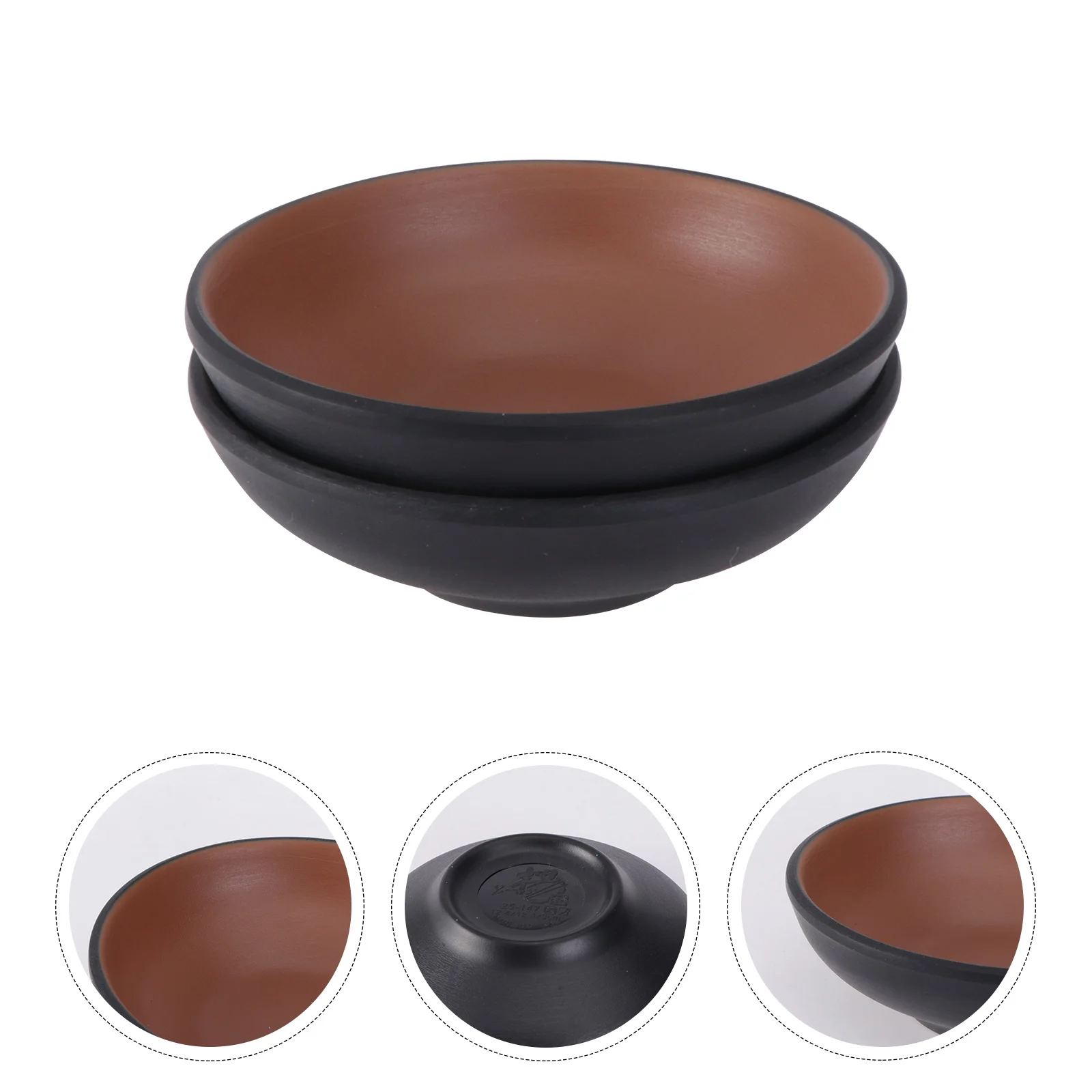

2Pcs Japanese Style Food Bowls Simple Shallow Ramen Bowls Kitchen Tableware for Home Restaurant Use Bowl Ramen Bowl
