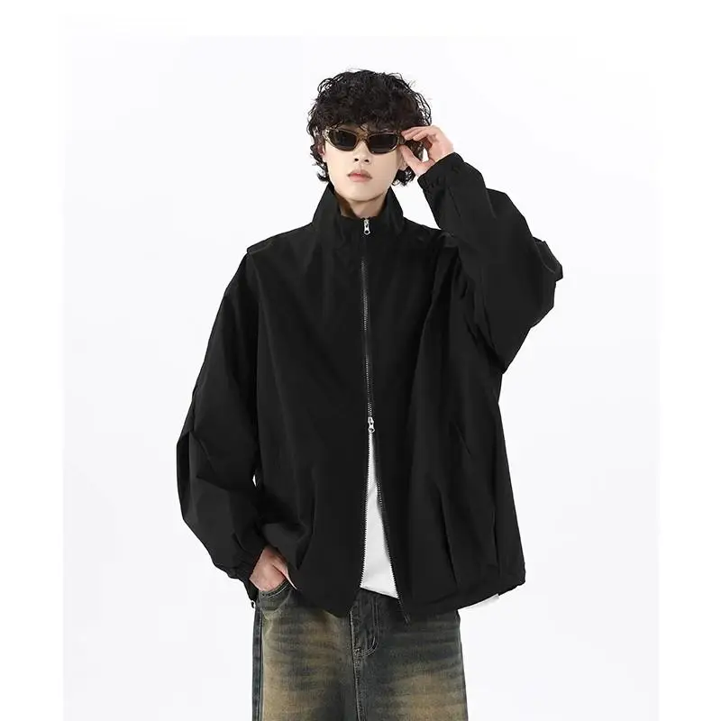 

Мужская куртка с воротником-стойкой в американском стиле High Street, весенне-осенняя складная рабочая одежда для пилота, водонепроницаемая верхняя одежда