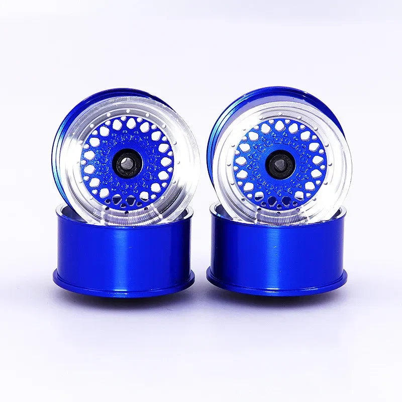 Mini 4WD Middle Diameter Lightweight Wheels Self-made Parts For Tamiya MINI 4WD Colored Wheel w/Aluminum Disc L022 1Set /lot