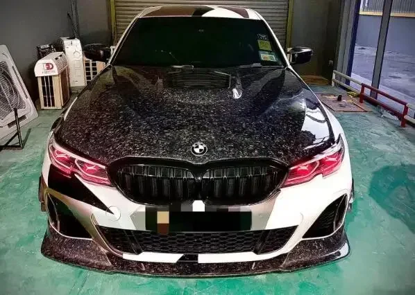 

New！ Real Forging Carbon Fiber Transparent Bonnet For BMW G20 G28 3Series M3 2018 2019 2020 2021 2022 Front Engine Hood Vent Cov