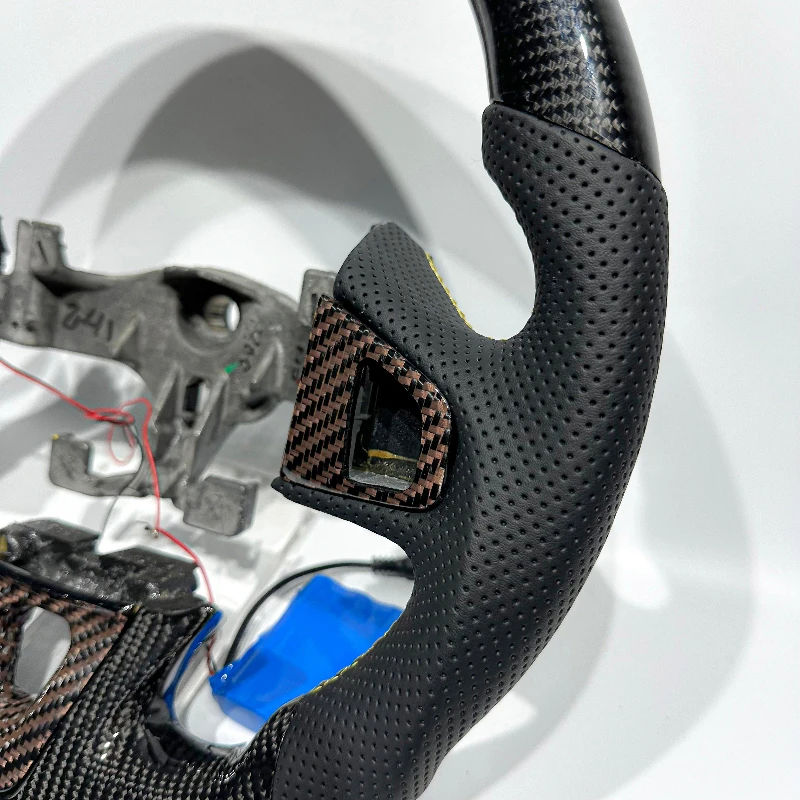 With LED Car Accessories for Coffee-Carbon Cover Carbon Fiber for Renault Megane 3 Steering Wheel High-quality for Megane RS 3