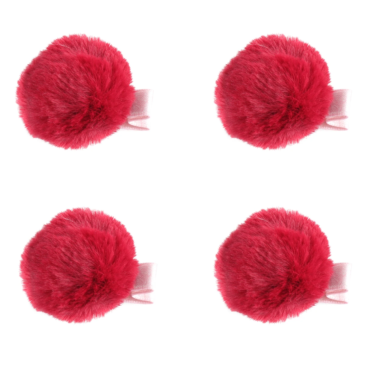 

4pcs Kids Girls Hair Clips Ball Hairpin Sweet Style Durable Cute For Baby Girl Ponytail Bangs All Seasons