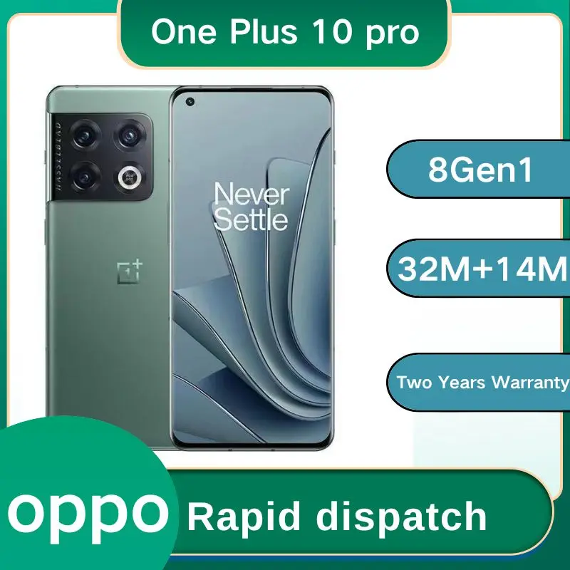 OnePlus 10 Pro 10pro 5G Global ROM AMOLED Display 8GB 128GB Snapdragon 8 Gen 1 80W SUPERVOOC used phone