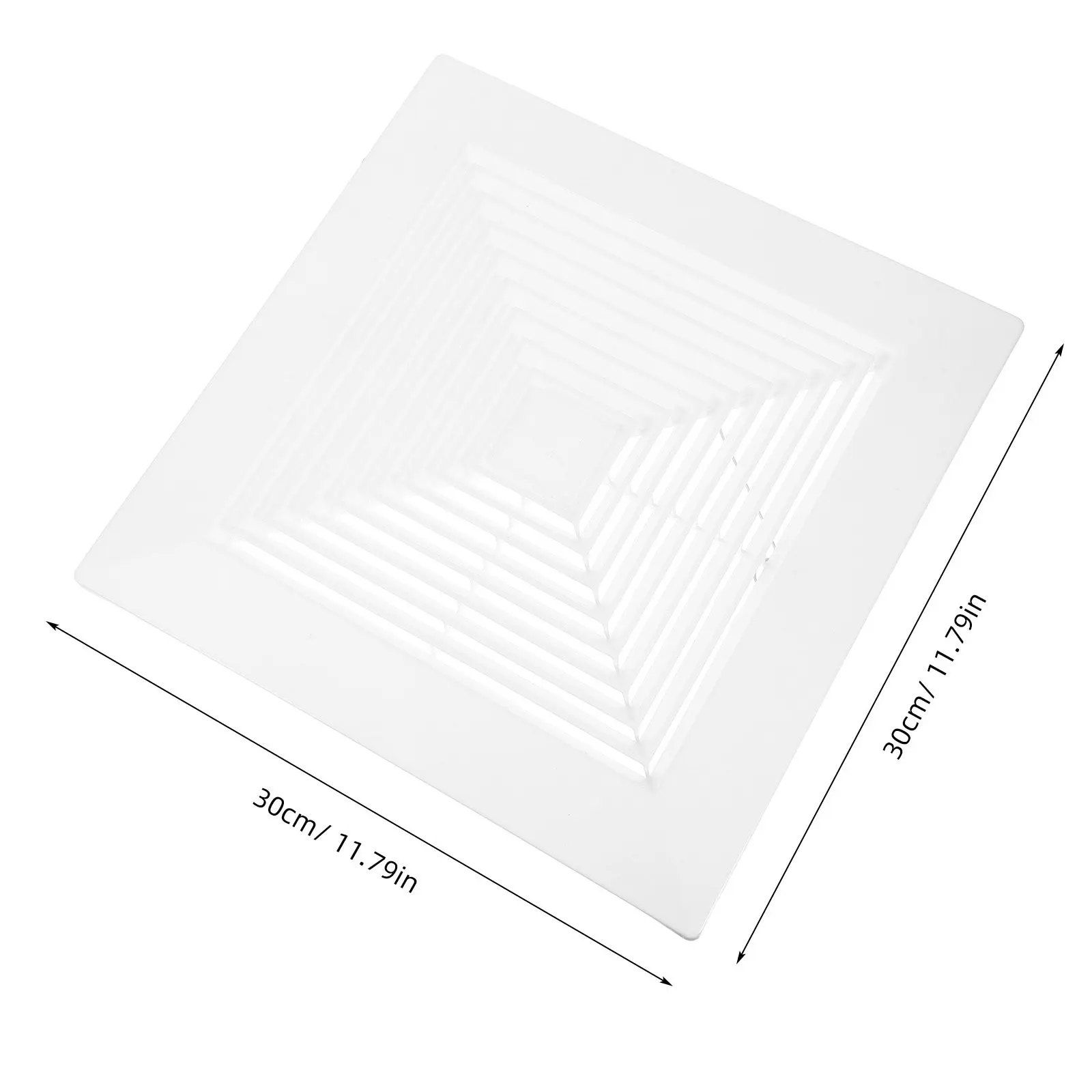 Bathroom Exhaust Fan Cover Square Ceiling Vent Spring Design Air Diffuser Cover White 11.8x11.8 Exhaust Fan Washroom
