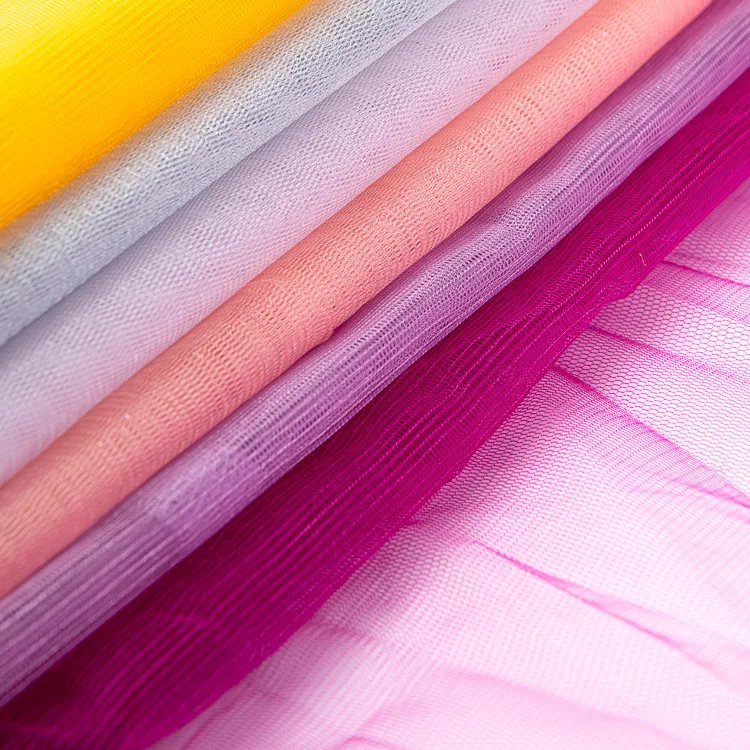 5Yd 160cm wide Polyester flash mesh bright silk hexagonal mesh cloth TUTU skirt toy children's dress flower packaging hard yarn