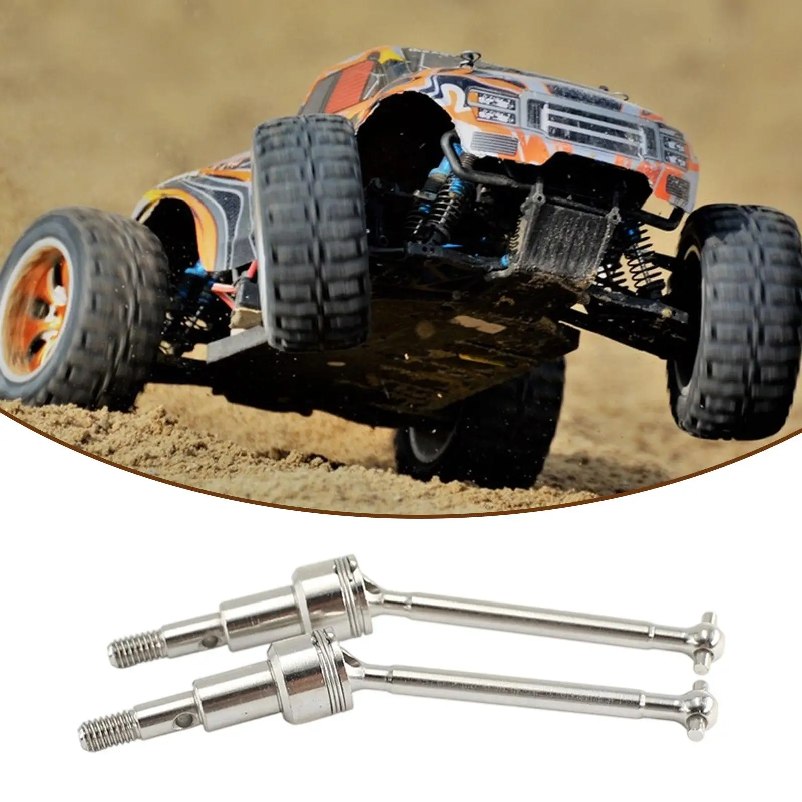 Metal RC Car Front CVD Drive Shafts Set for 1/18 RC Car Repair Maintenance Lightweight Sturdy Replace Parts for 18103Pro
