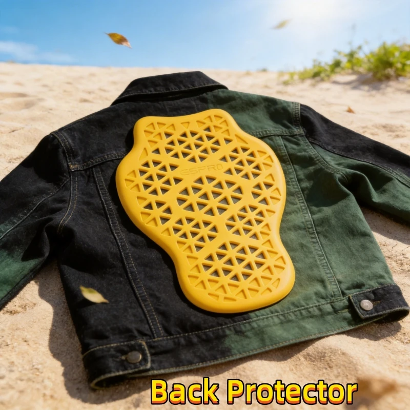 

Мотоциклетная куртка с защитой спины для мужчин и женщин, сертифицированная CE2, универсальная противоударная защита позвоночника для райдеров, с вставкой-протектором.