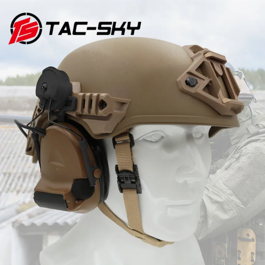 TS TAC-SKY For TEAM WENDY 3.0 Rail Helmet Bracket Headset COMTA II Noise Canceling Pickup Tactical Shooting Headset C2