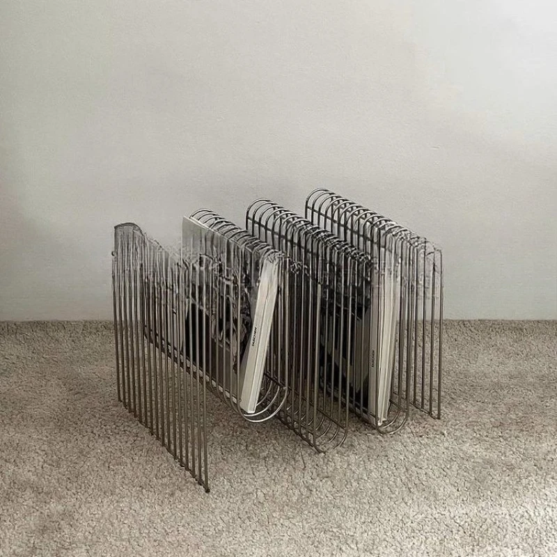 Living room decorative storage bookshelf, floor magazine rack