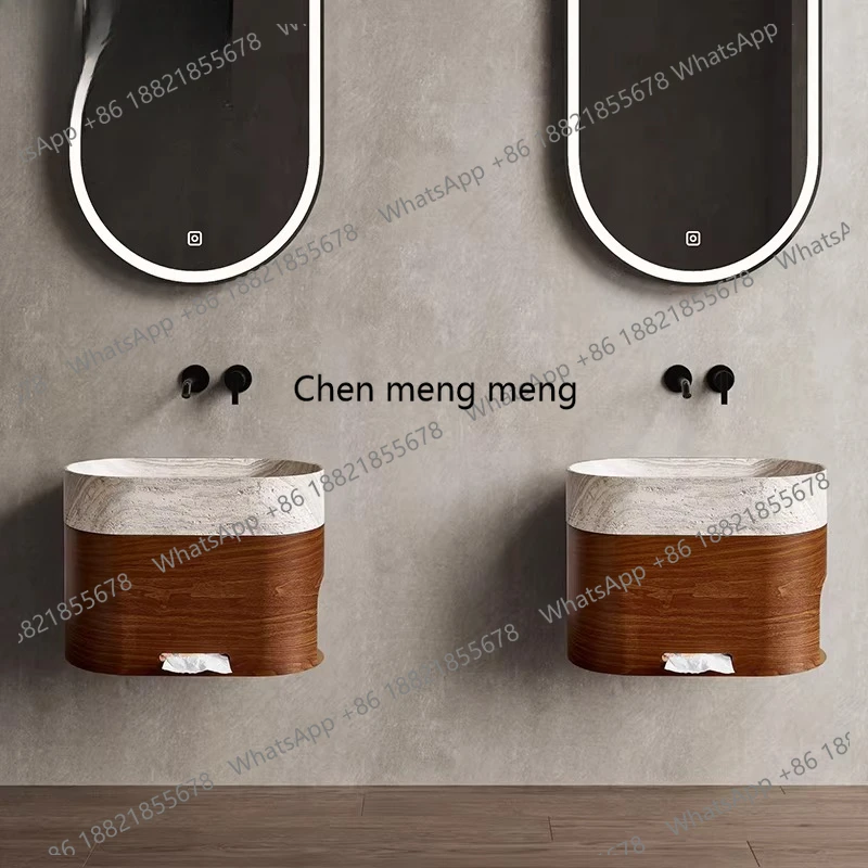 Minimalist medieval style wall-mounted washbasin art designer wall-mounted washbasin B&B oval sink