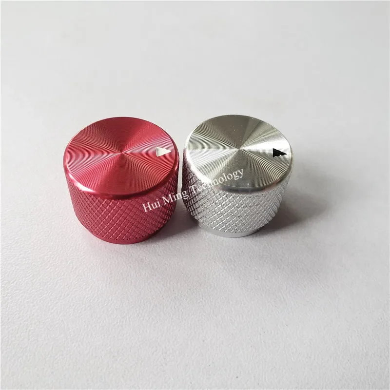 5pcs Aluminum Alloy Knob For Potentiometer Knobs Knurled Electrical 20*15.5mm Button Volume Switch Knobs Tube Amplifier Control