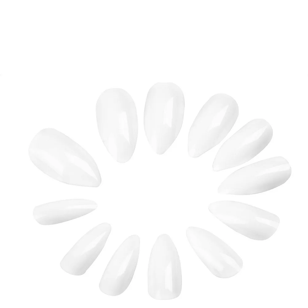 

600pcs Waterdrop Tips Full Cover False Nails Natural Color For Salon Diy Nail Art Decorations Talons Natural Nail Tips