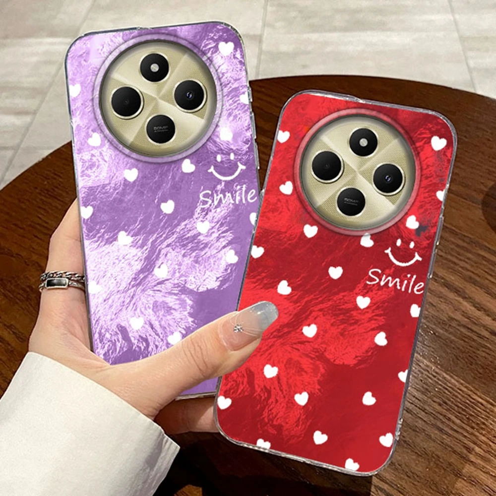 

Love Smile Leopard Girls Phone Case For Xiaomi Redmi 14C 13C 15C Note 15 14 13 12 11 10 9 8 Pro A3 A2 A1 Women Funda Cover Coque