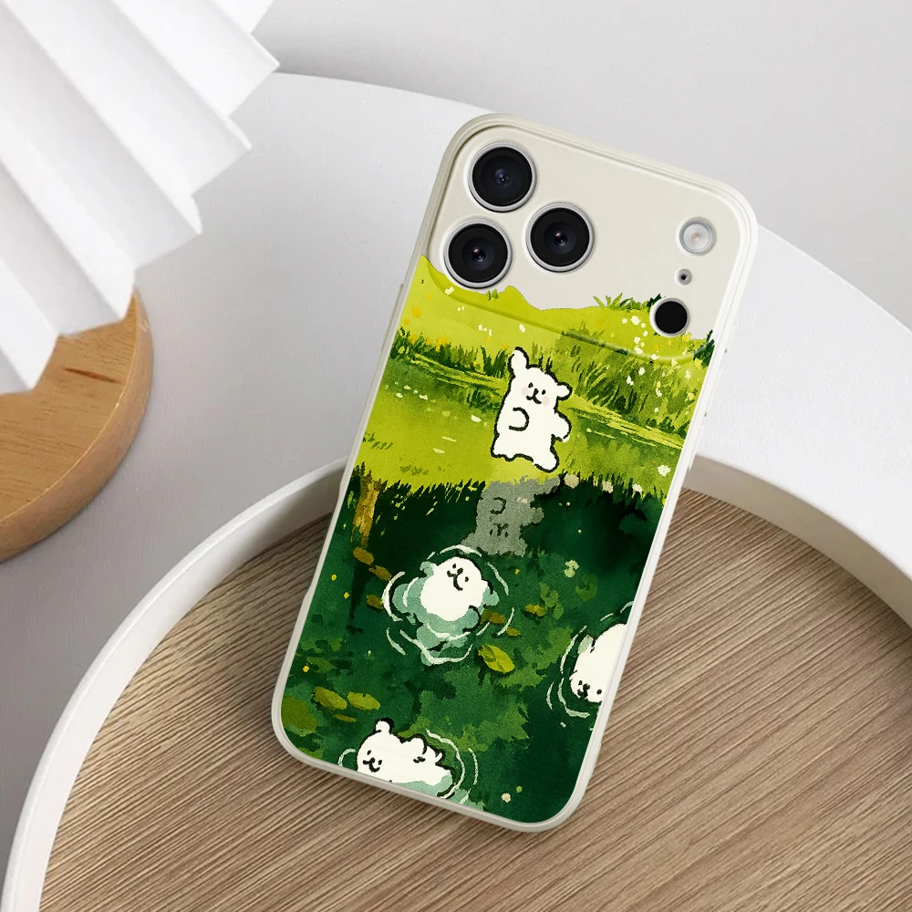 لطيف الدب الغابات نمط غطاء من البولي يوريثان كوكه آيفون 17 ProMax 17 الهواء 16 15 14 13 12 11 برو ماكس XS Max7 8 Plus 16e 16 Plus