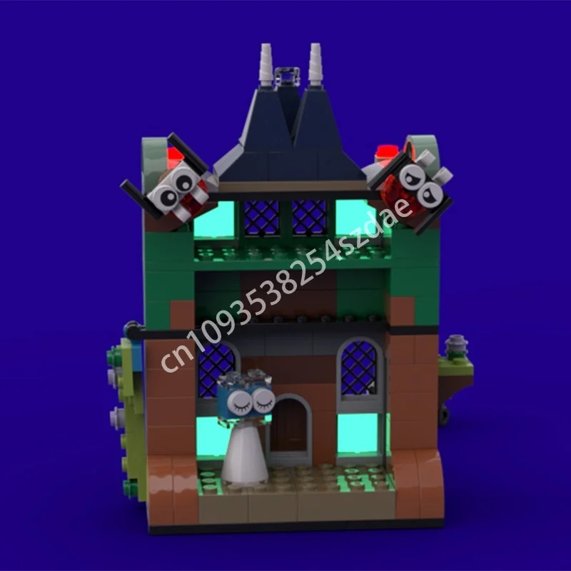 ตัวต่อ MOC บ้านผีสิง 186 ชิ้น แบบคลาสสิก ชุดตัวต่อประกอบเอง DIY ของขวัญคริสต์มาสสุดสร้างสรรค์ ของเล่นตัวต่อสำหรับเด็ก