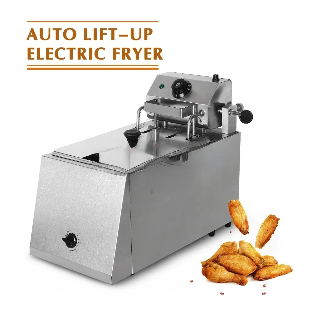 Electric Auto Lift Type Electric Fryer 8L deep lift up fryer chicken frying machine chips fryer