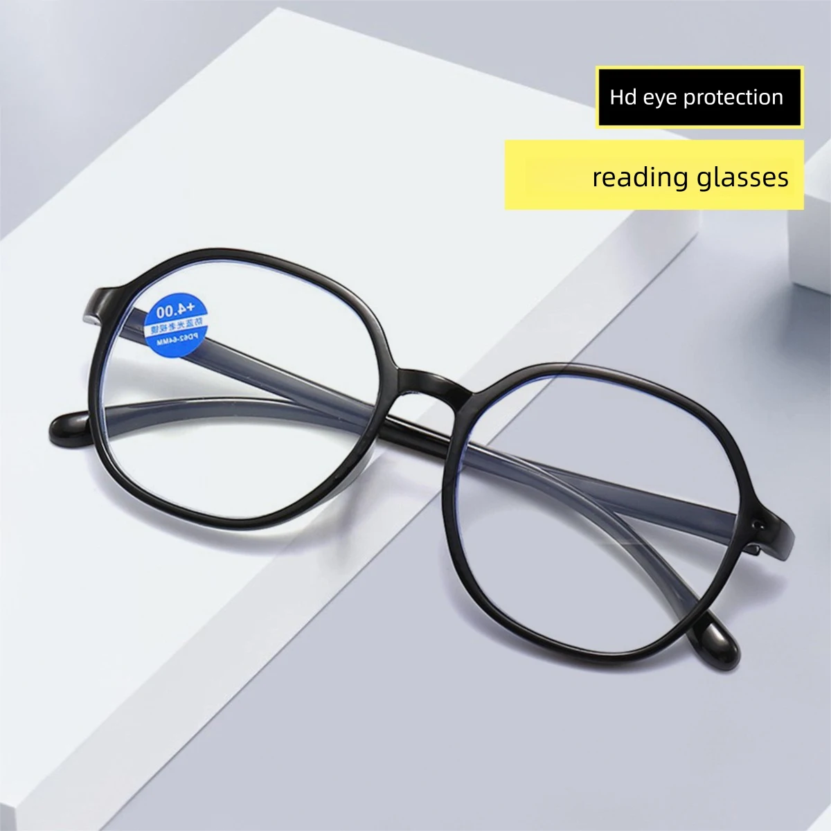 

Wome Fashioable Youthful For Middle-Aged Ad Elderly High-Defiitio Ati-Blue Light Ati-Fatigue Readig Glasses Simple