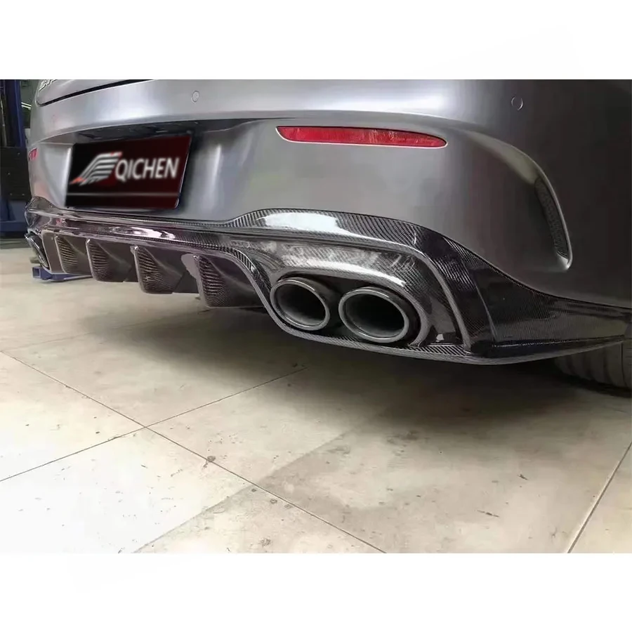 لمرسيدس بنز CLA الفئة W118 CLA45 CLA35 CLA260 ألياف الكربون عودة الشفاه مانع صدمات خلفي للسيارة الناشر الخائن المفسد طقم الجسم #3