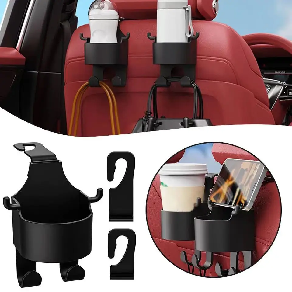 New Car Hook Storage Box Seat Back Water Cup Holder Rear Storage Vehicle Storage Box Car Interior Supplies Multifunctional