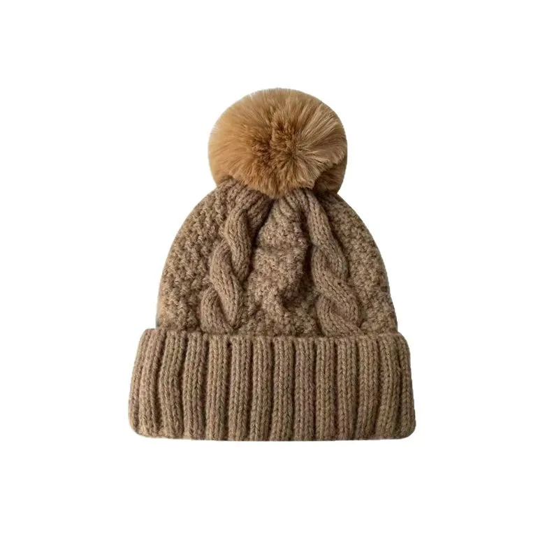 Headwear Hat Hugger Stocking Toque Thickened pom-pom Cap Fringed Woolen Warm Autumn Winter Knitted Protectors 2M123