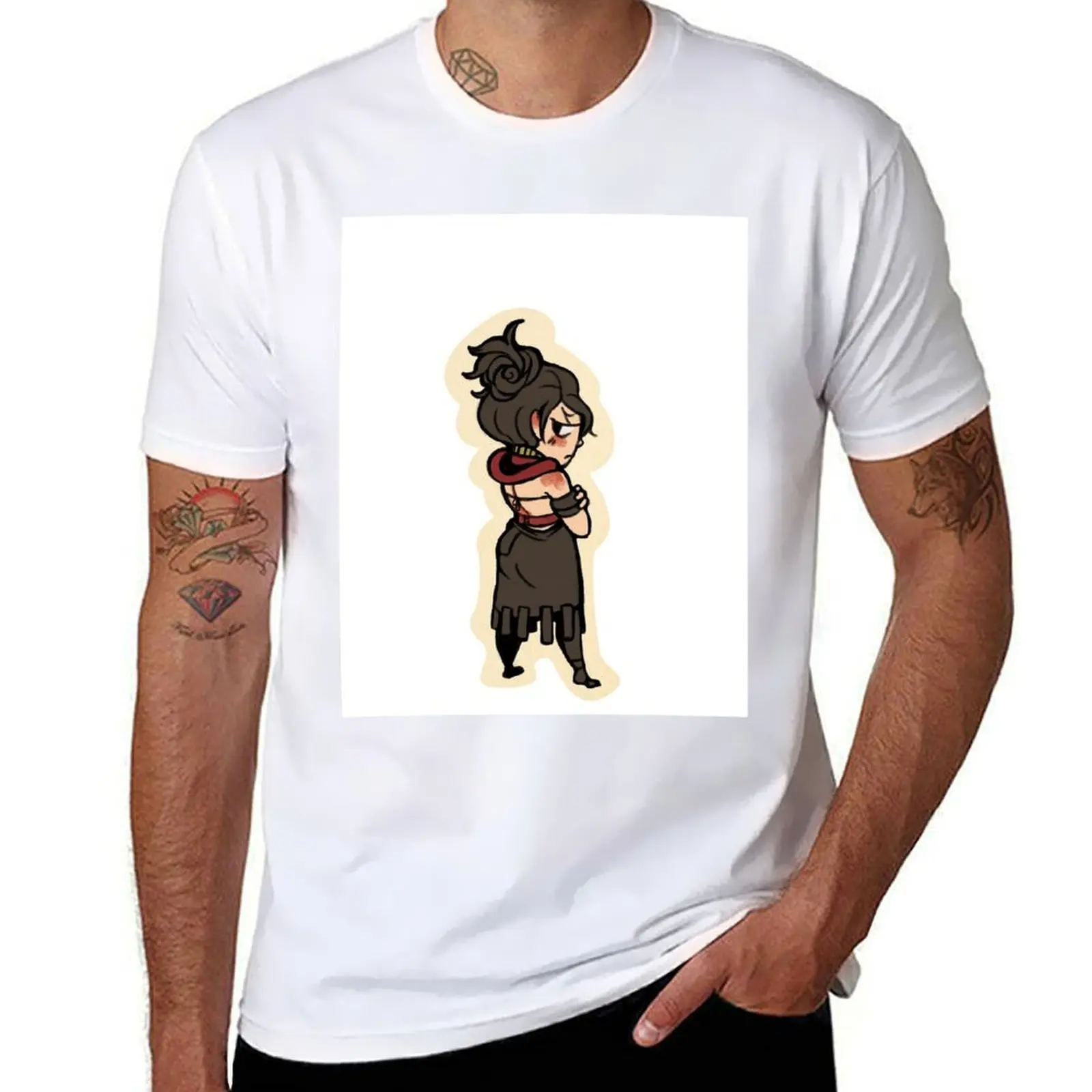 

Футболка DAO LI Morrigan, хлопковые футболки, мужская футболка из 100% хлопка, мужские футболки с рисунком