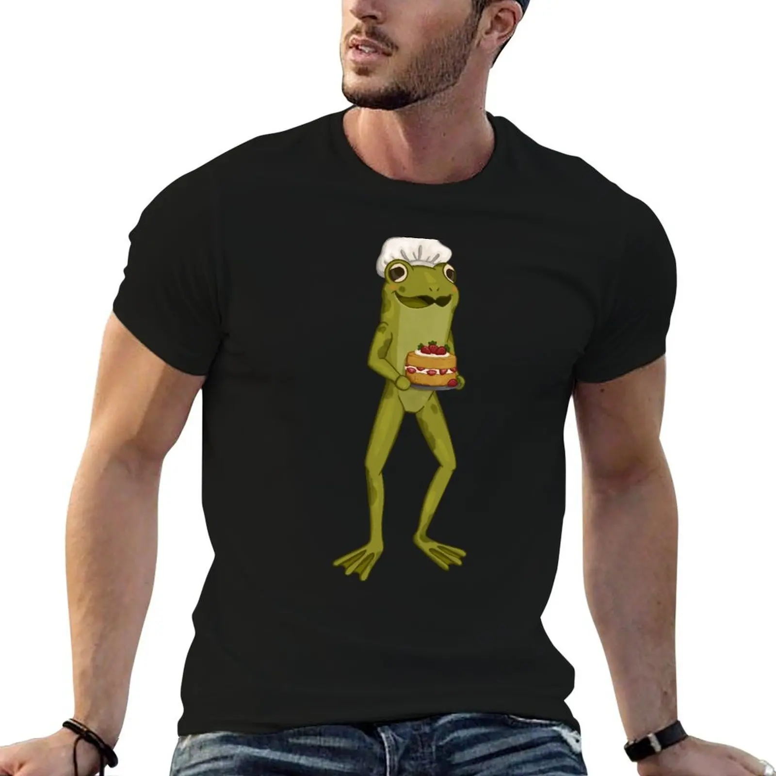 

Tacky Strawberry Cake Baker Frog T-Shirt t shirt man casual t shirts for man cotton funny T-Shirt